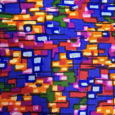 Timeless Treasures Block Mosaic Check Cotton Fabric 2.25 Yds Abstract Art