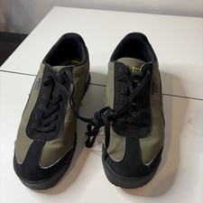 Puma Roma Classic Suede Kids Shoe Black Olive Green Size 3