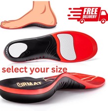 Plantar Fasciitis Insoles, 220 Lbs High Arch Support Inserts for Men Women,