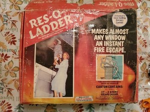 RES-Q-LADDER 2nd Story FIRE ESCAPE LADDER, Model FL-ASO, 15 ft, Steel, USA, EC