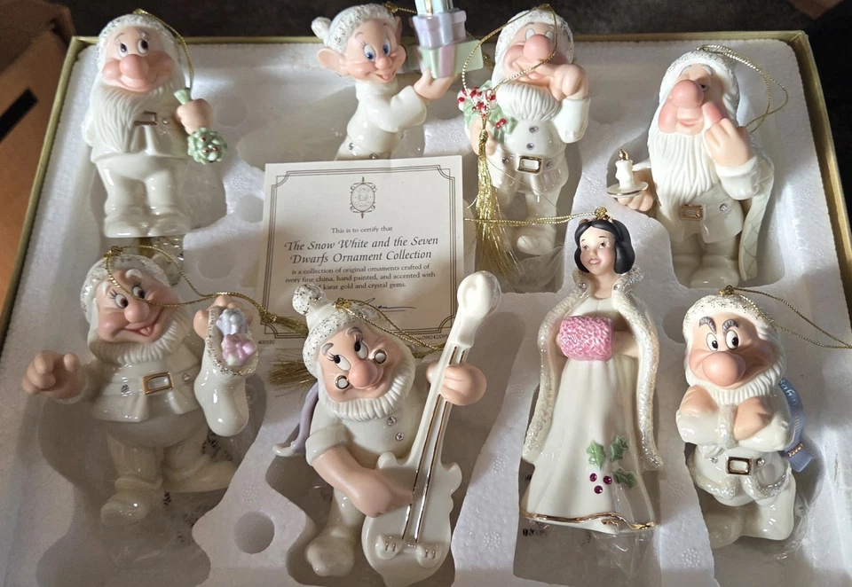 NIB Lenox Disney Snow White and the Seven Dwarfs Ornament Collection Complete - Image 2 of 3