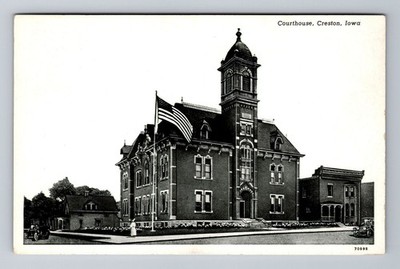Creston IA-Iowa, Courthouse, Vintage Postcard