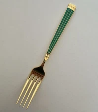 Christian Dior Regence Malachite Green Individual Salad Fork Rare 1991-1992