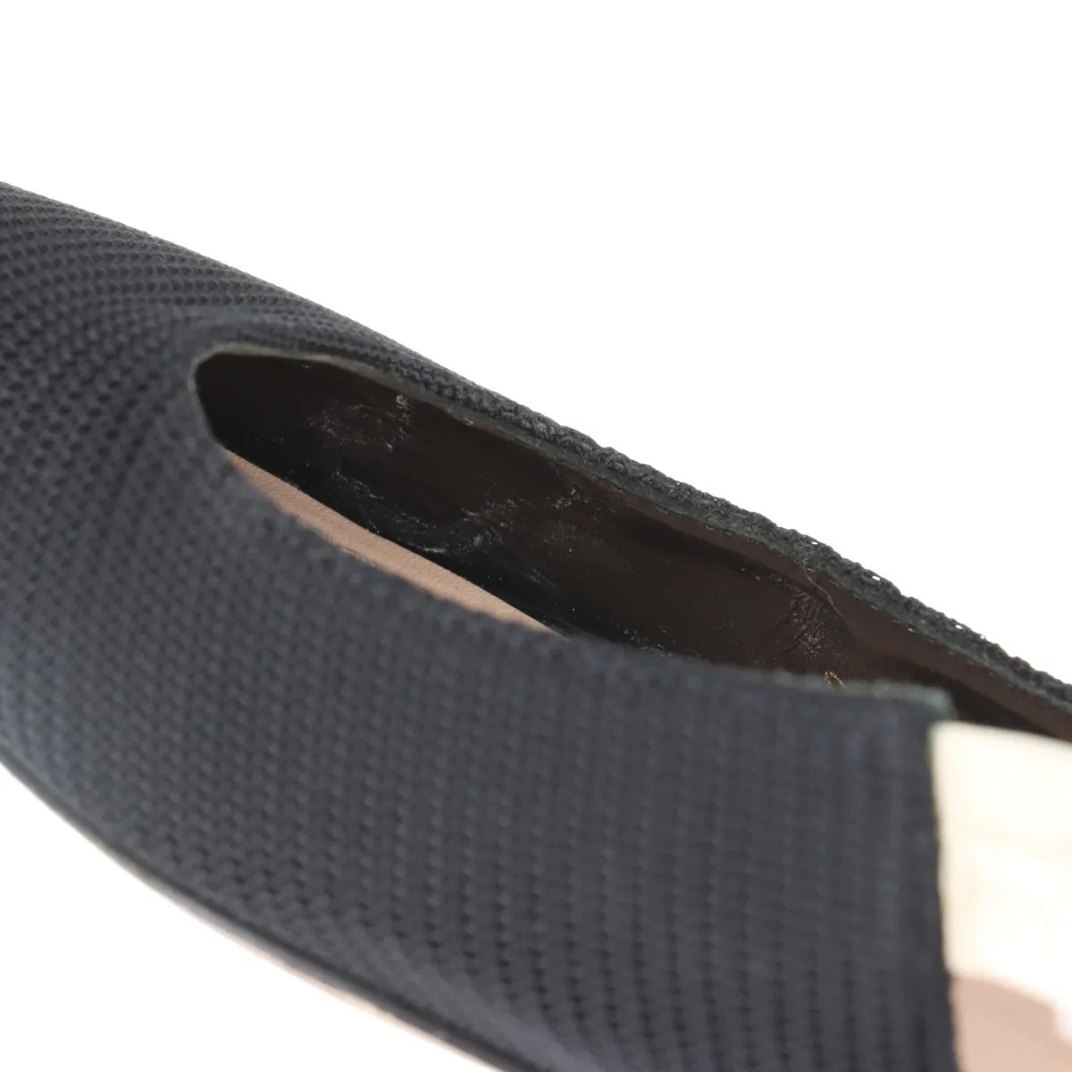 Christian Dior J'ADIOR Leather x fabric Flat Pumps 35.5 Ladies' Black x ivory SI thumbnail 18