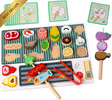 Kids Kitchen Playset, BBQ Pretend Play Toy Grill Children'S Early Education Fun