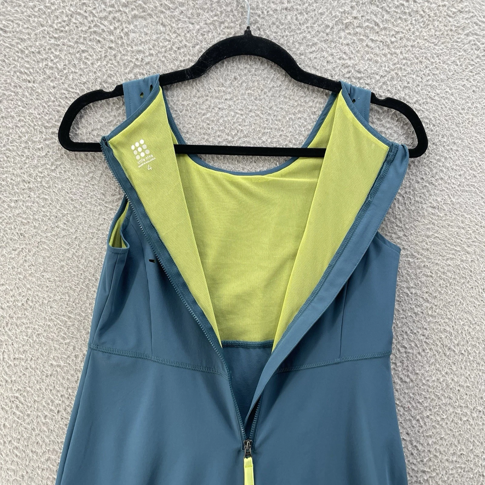 VETEMENTS Abito Title Nine donna 4 blu senza maniche zip tasche atletiche leggero escursionismo