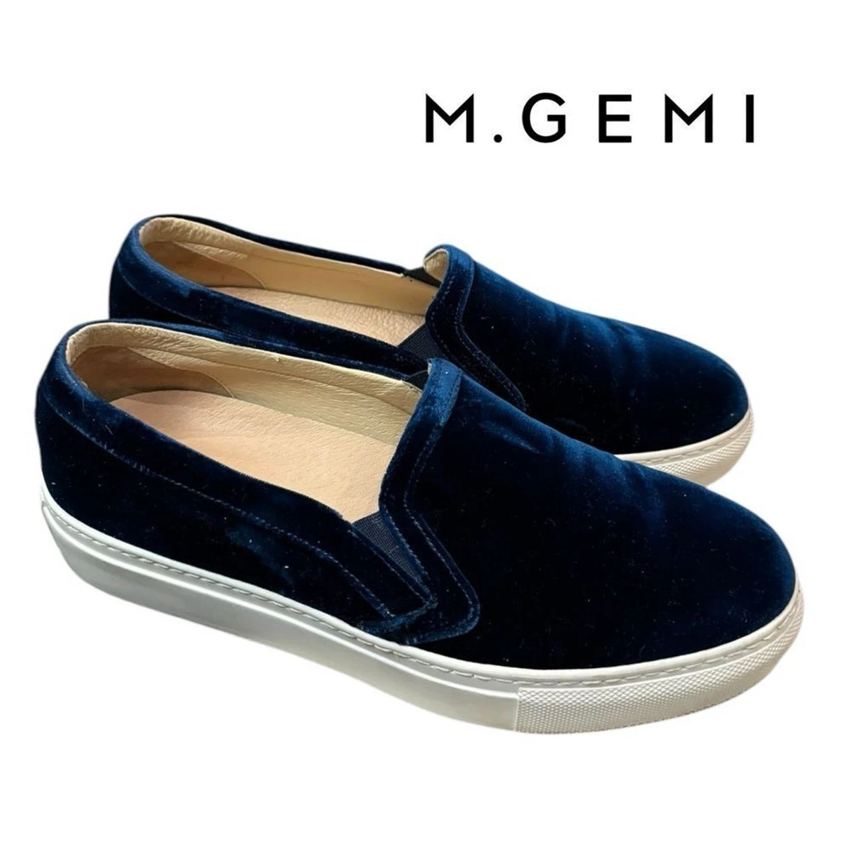 M. Gemi Denim&Leather Made In Italy Low Top Blue Brown Women’s Size 8 Men\'s 6 m gemi Made in Italy Womens Brown/White Leather Leather  main image 3