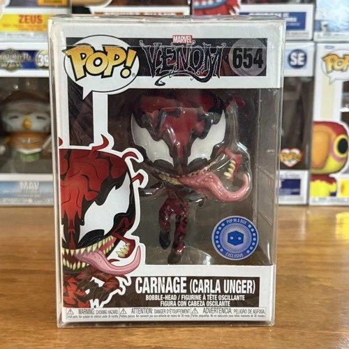 Funko Pop! Venom Carnage (Carla Unger) #654 Pop In A Box Exclusive In Protector