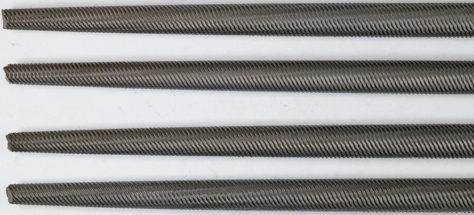 4 x Delta 8" Round 2ND Cut Hand File -  Second 77643 Vintage Made In USA 4 Files - Image 3 of 4