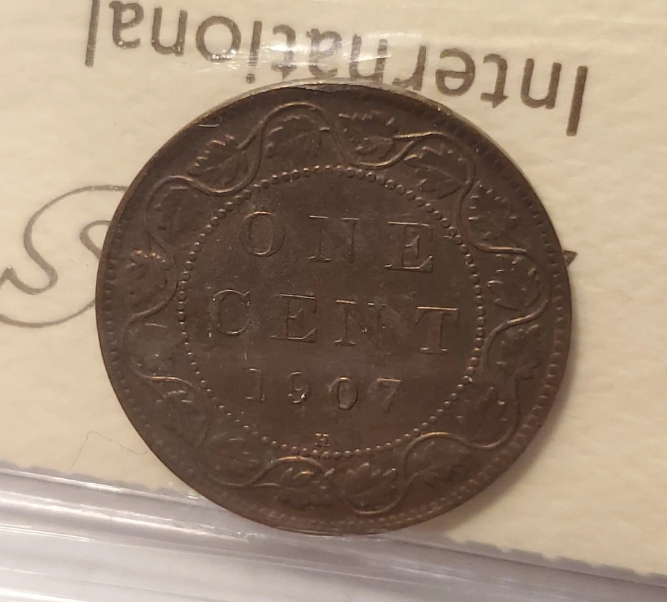 1907H CANADA 1 CENT - LARGE ONE CENT - ICCS CERTIFIED EF-40 - Image 4 of 4