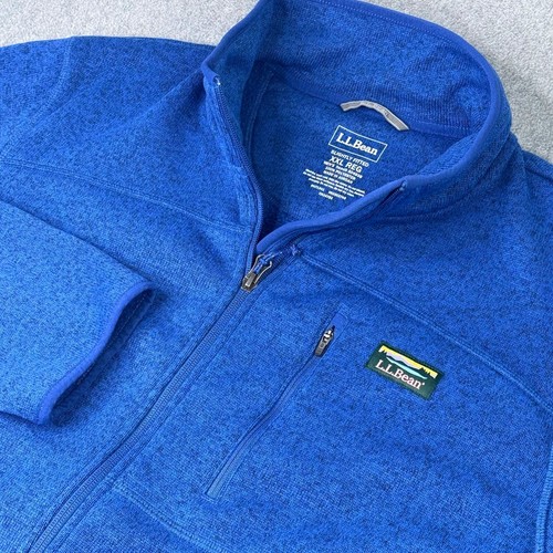 LL Bean Herren Jacke Gr. XXL Blau Full Zip Langarm leicht tailliert GorpCore