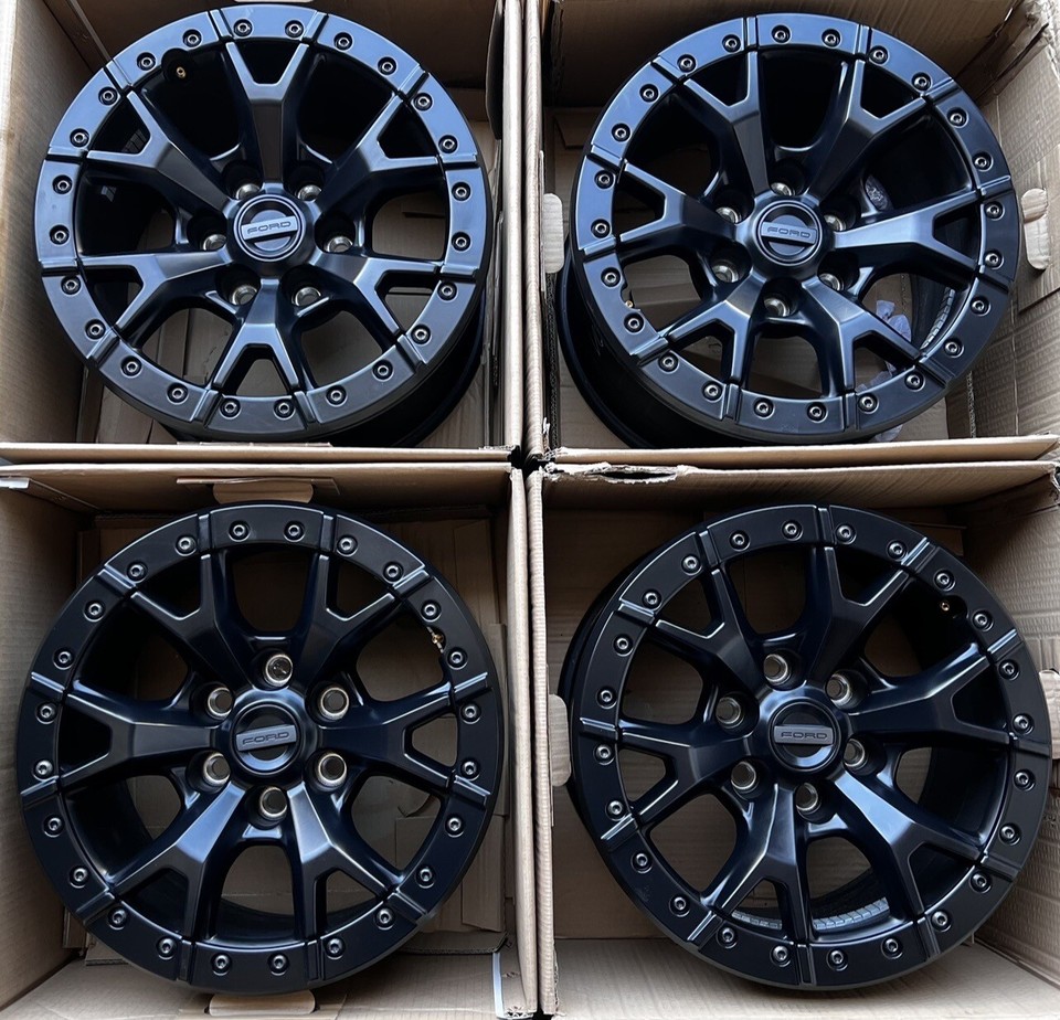 New Rapotor R Rims 2023 2024 Ford Raptor R F-150 F150 Black Beadlock Bead Lock Wheels Rims ...