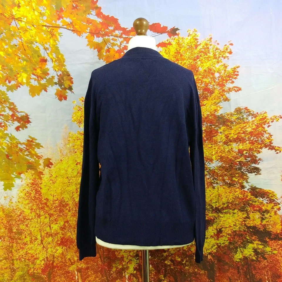 Oliver Bonas blue purple 79% viscose nylon Cardigan. UK women's size 10 - Image 2 of 4