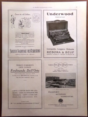 1925 Advertising Garden Radiators Underwood Harmoniums Types Africa Maggi