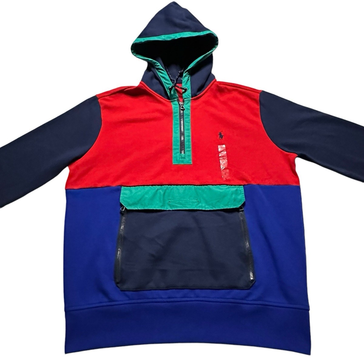 パーカー・フーディ Polo Ralph Lauren Multi-layered hoodie Polo Ralph Lauren Men's Orange Multi Colorblock Logo Fleece