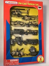 Kid Connection Die-Cast Army Vehicle Set 10 Pack