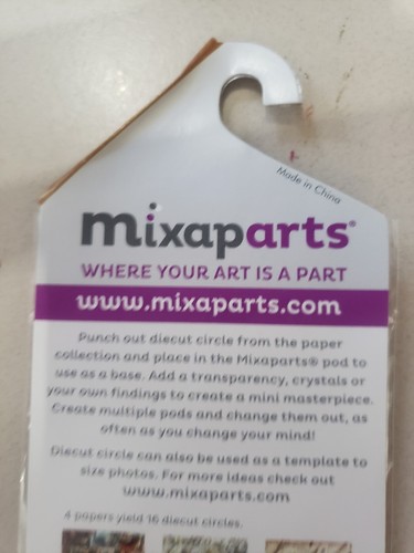 Mixaparts Vintage 4 papers/1 Transparency/6 crystals scrapbook papercraft - Picture 5 of 7