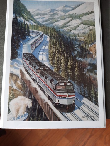 Vintage Amtrak Note Cards Blank Inside Set Of 2 - Picture 3 of 4