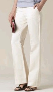 flared linen trousers