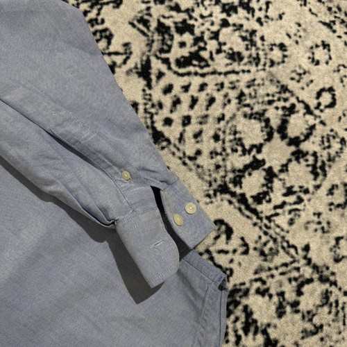 Vintage Peak Performance Unisex Powder Blue Cotton Shirt Button Up Size S Regula - Picture 6 of 16