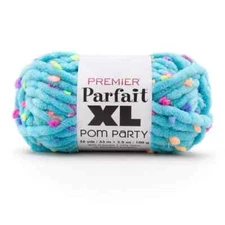 Premier Yarns Parfait XL Pom Party "Electric Blue" 3 Pack