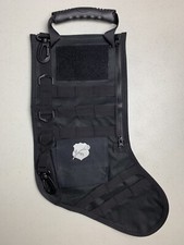 Military Tactical Police MOLLE Holiday Christmas Stocking in BLACK New