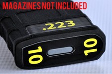.223 MAGAZINE STICKERS fits MAGPUL PMAG 30 GEN M3 MAGS YELLOW NUMBERS 7-12
