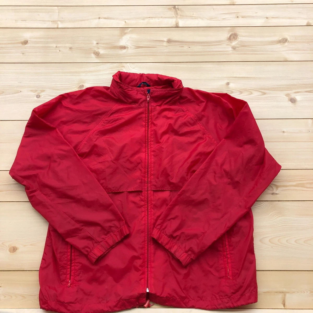 Plain red windbreaker cheap