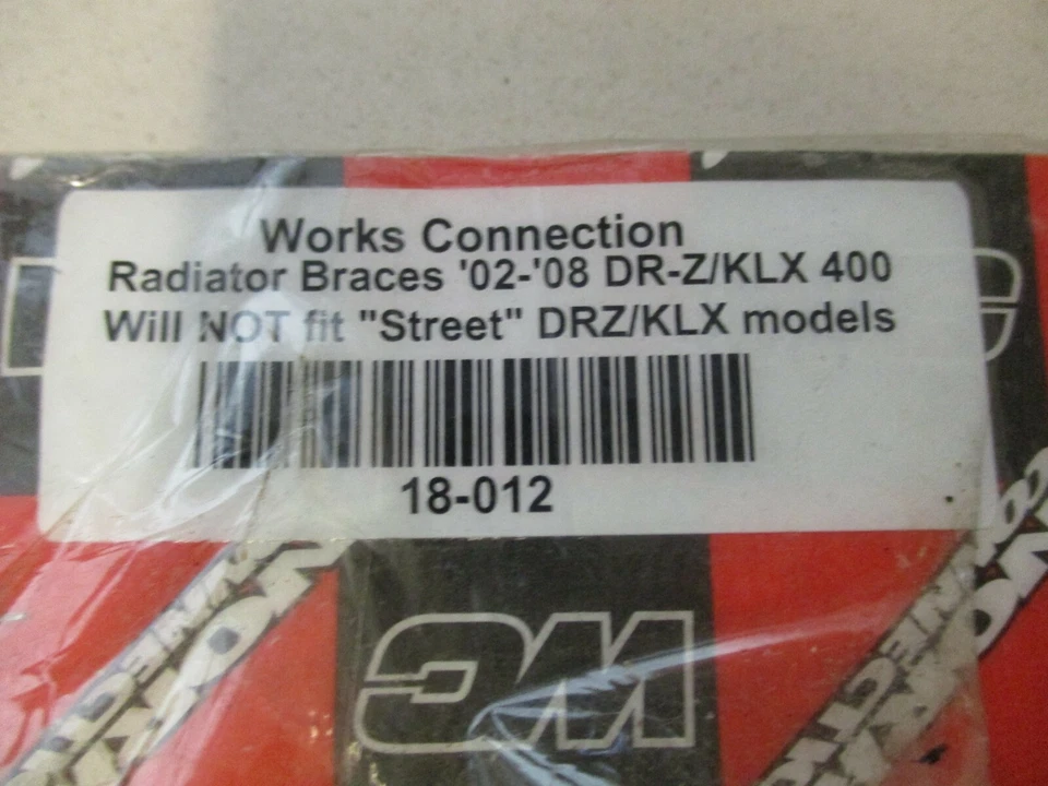 Soporte de radiador Kawasaki KLX400 2003-2004 Works Connection plateado 18-012 WM03E Foto 2 de 2