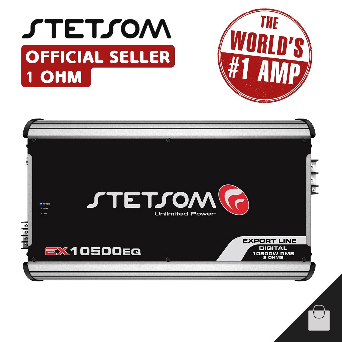 Stetsom EX 10500 1 Ohm Amplifier 10K EQ Amp HD Bass & Voice