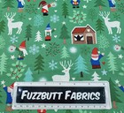 Glow in the dark cotton Christmas fabric, reindeer, Hygge glow, gnomes