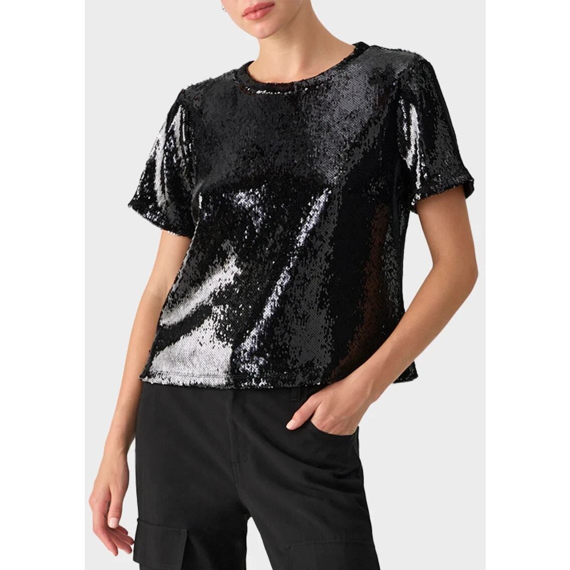 (取寄) サンクチュアリ レディース シークイン パーフェクト ティー Sanctuary women Sanctuary Sequin Perfect Tee Black Sanctuary Ladies Perfect Sequin Tee In Black | eBay