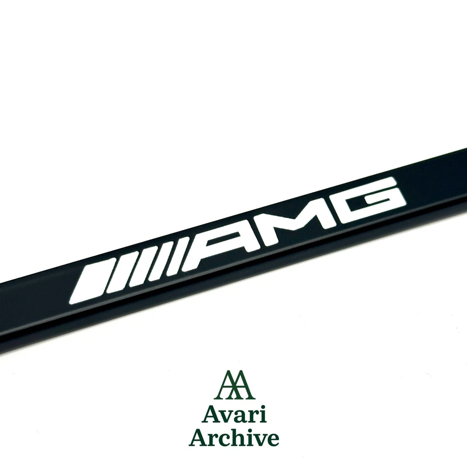 Mercedes Benz AMG Slimline Black Stainless Steel License Plate Frame OE Q6880138 - Image 2 of 4