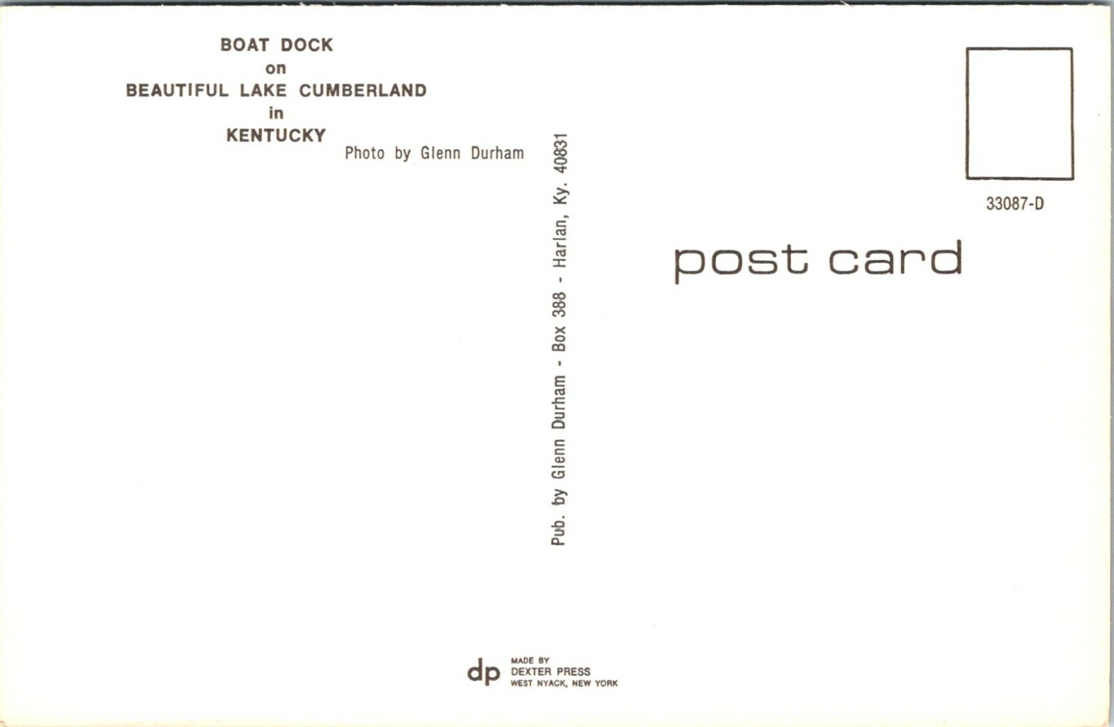 Postcard KY Lake Cumberland; Boat Dock; Bass Boats; Pontoon Boat O3 eBay