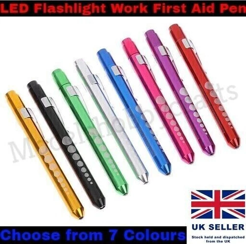 LED Flashlight Work First Aid Pen Torch Lamp Pupil Gauge Measurement Medical