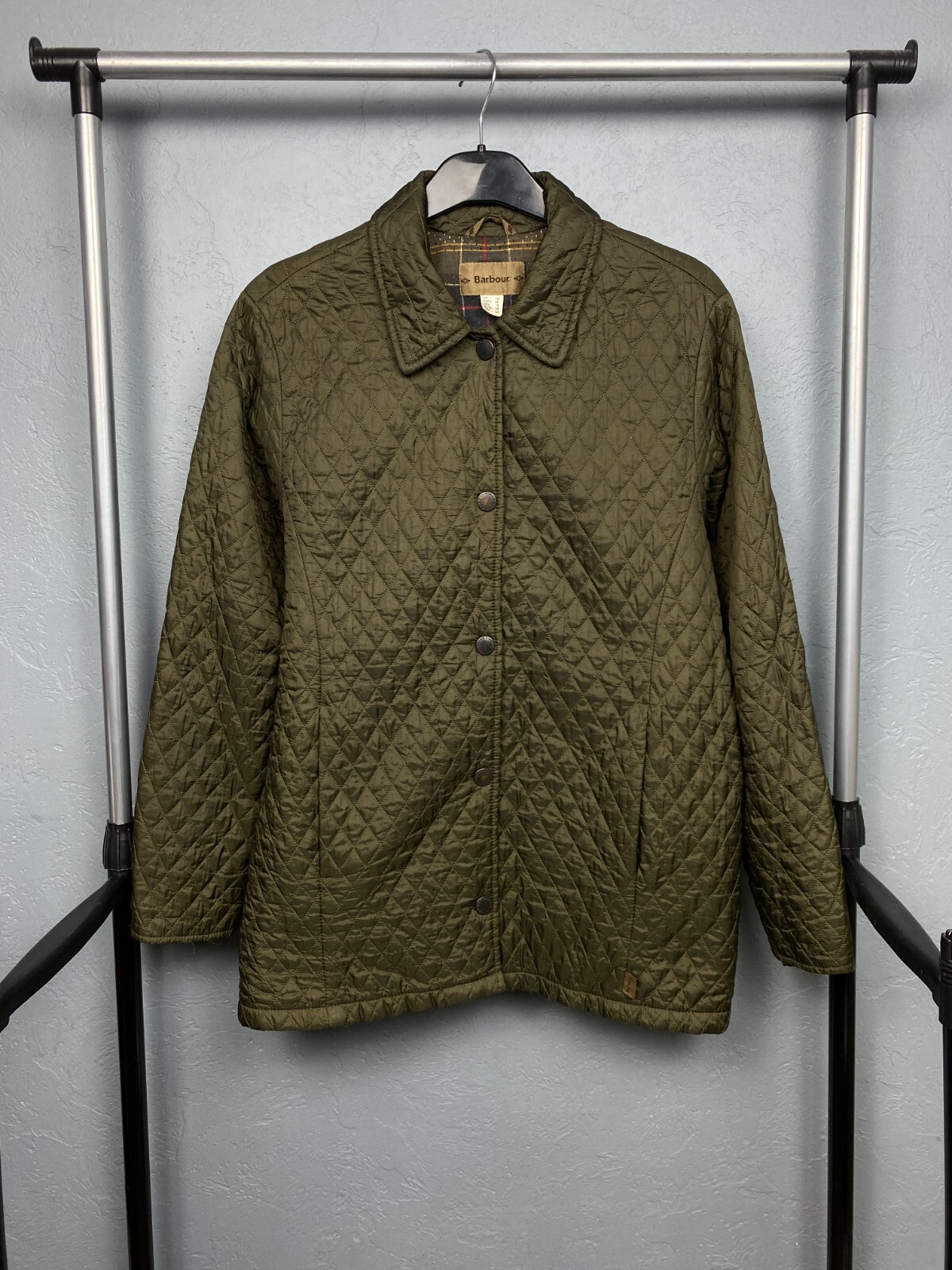 Barbour Vintage Womens Tailored Quilted Jacket Size UK 10 M