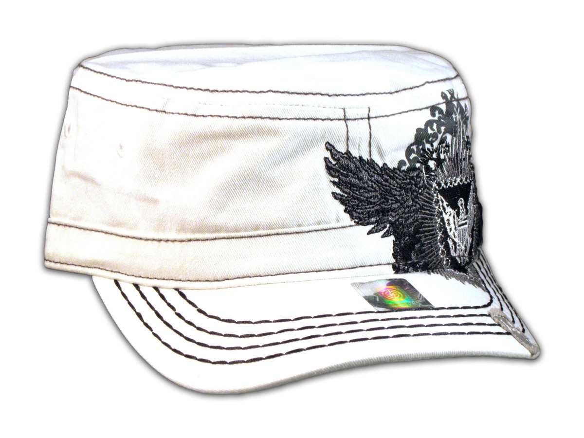 Casquette Plate "White Angel Wings Cross" - Taille Unique 100% Coton - Pitt Bull - Neuf Avec étiquettes