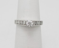 1/2CT Natural Diamond Anniversary Engagement Wedding Bridal Ring 14K White Gold