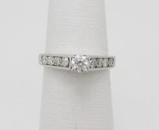 1/2CT Natural Diamond Anniversary Engagement Wedding Bridal Ring 14K White Gold