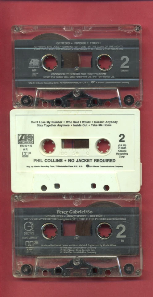 3 CASSETTES: GENESIS INVISIBLE TOUCH, PETER GABRIEL SO, PHIL COLLINS NO JACKET ! - Image 4 of 4