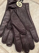 Vintage Soft Leather Dark Brown Gloves - NWT - Size M - Women's  Acrylic Lining