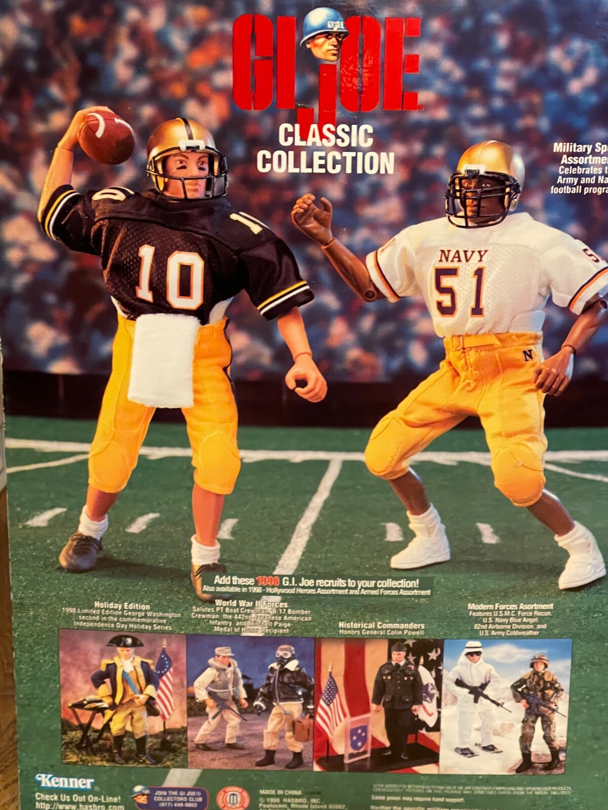 GI Joe Classic Collection NAVY FOOTBALL LINEBACKER 12" Figure 1998