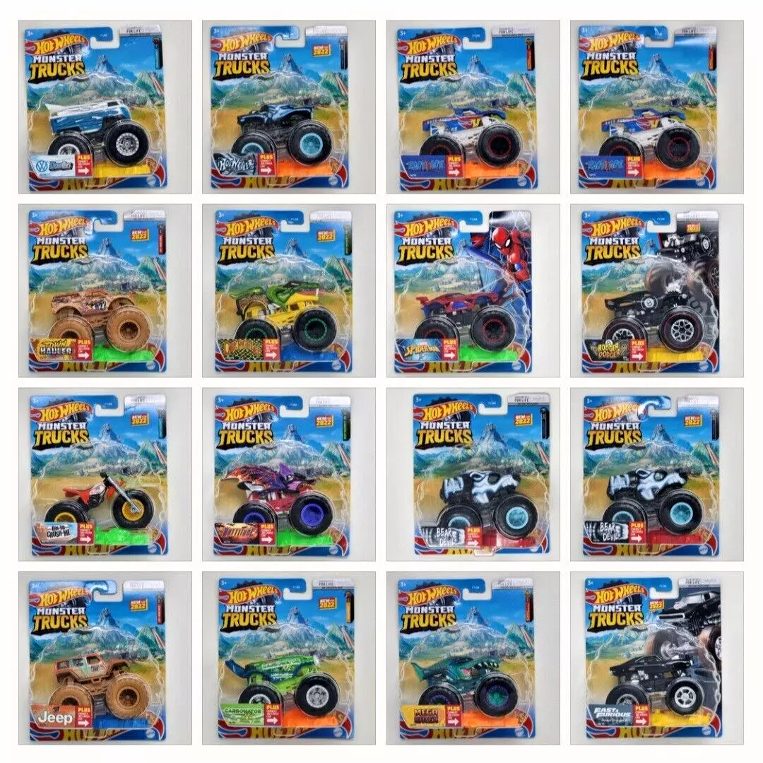 Hot Wheels Monster Trucks 1: 64, 4 Pack Wild Ragers, 1 - Foods Co.