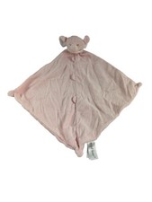 Angel Dear Pink Elephant Lovey Security Blanket Baby Plush Knotted Corners