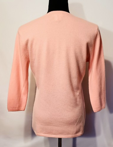 TOMMY BAHAMA Women's Cashmere Sweater Crew Neck Pullover Size Medium Pink - Picture 4 of 7