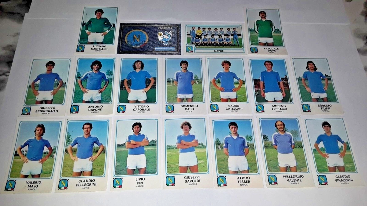 ATALANTA NAPOLI 2 SCUDETTO BADGE Ed. ??? Anni 70 (NEW) Figurina Calcio