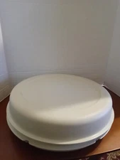 VINTAGE TUPPERWARE VEGGIE CHIP DIP DIVIDED SERVING TRAY 1665 LID 1666-2 ALMOND!