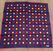 60s Polka-Dot Silky "Lestire" Vintage Scarf mod hippie retro scarf