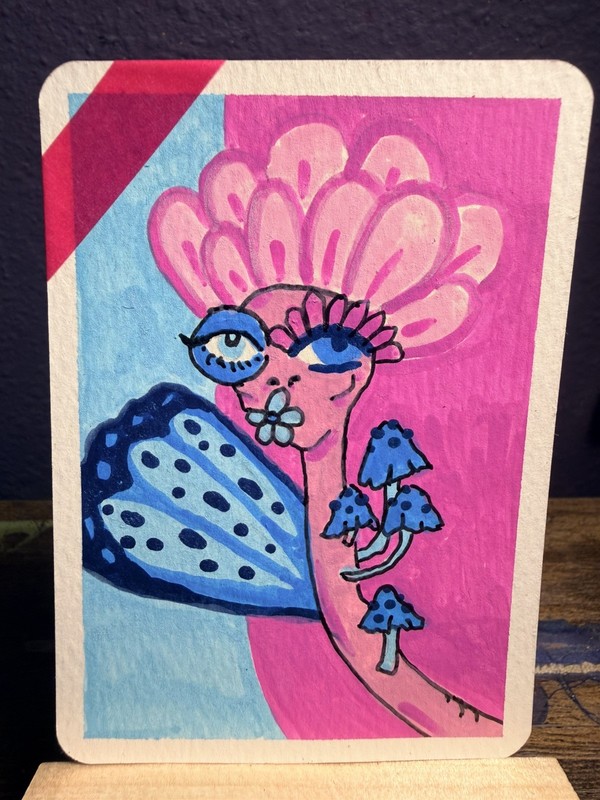 ACEO - Original Art Card - “Whimsy Creature 1/2” -  Art by Chelsart1111 - OOAK