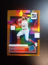 2022 Panini Donruss Rated Rookie Brandon Marsh #41 Holo Orange (RC) Angels